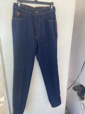 Braxton Stretch Jeans Women Dark Blue High Rise Contrast Stitch Vintage Size 12